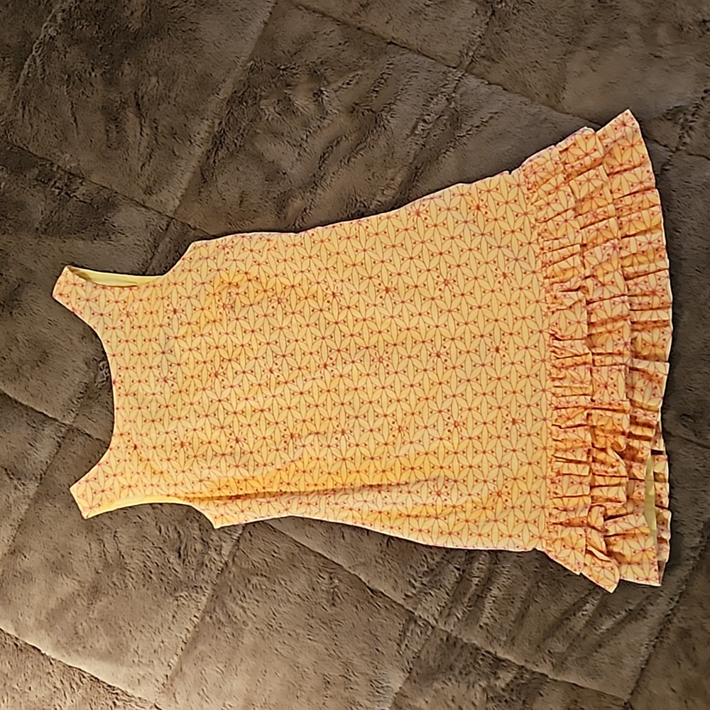 Lilly Pulitzer Rosemary Dress size 4 Pink Yellow Eyelet Excellent